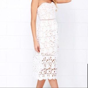 Lace Ivory Midi Dress